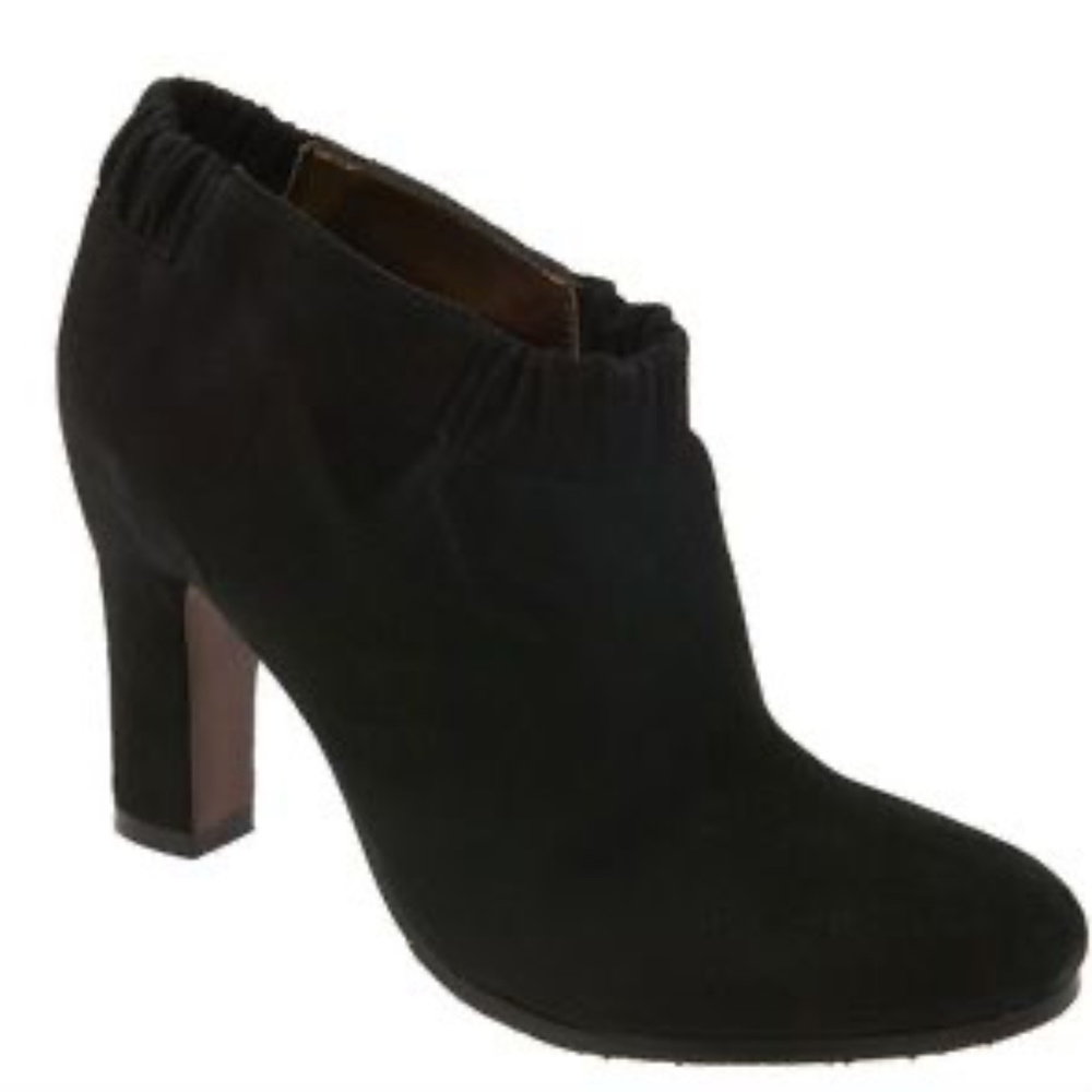 Sam Edelman Simone Suede Heeled Ankle Booties in Black Size 6